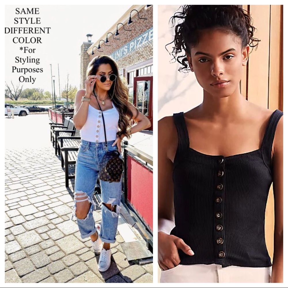 FREE PEOPLE BOHO CAMI TANK TOP SLEEVELESS TEE A2C - Picture 4 of 14